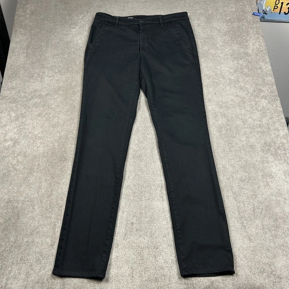 AG Adriano Goldschmied Men Jeans 34 x 34 Marshall Slim Straight Trouser Black